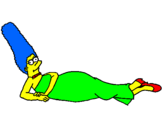 Desenho Marge pintado por snoopy