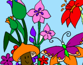 Desenho Fauna e Flora pintado por elisa