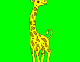 Desenho Girafa pintado por Rhuan Diego