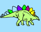 Desenho Stegossaurus pintado por iury
