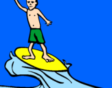 Desenho Surfe pintado por julio