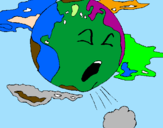 Desenho Terra doente pintado por GUILHERME