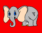Desenho Elefante pequeno pintado por iury