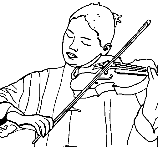 Desenho Violinista pintado por joseane