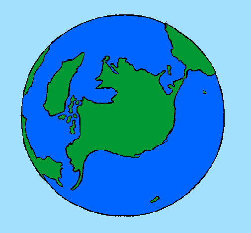 Desenho Planeta terra pintado por joana