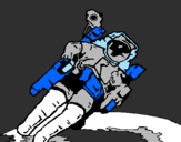 Desenho Astronauta no espaço pintado por Deise