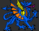 Desenho Dragão agressivo pintado por Metalgarurumon