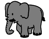 Desenho Elefante bebé pintado por elefan