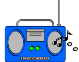 Desenho Radio cassette 2 pintado por jastin
