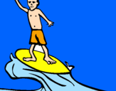 Desenho Surfe pintado por gabriel