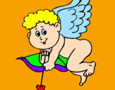 Desenho Cupido pintado por tamara