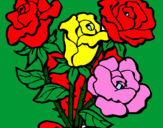 Desenho Ramo de rosas pintado por TAZ