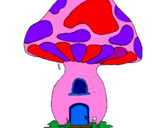 Desenho Casa cogumelo pintado por gogumelo
