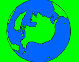 Desenho Planeta terra pintado por miguel veriato