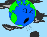 Desenho Terra doente pintado por patrick