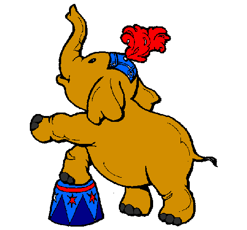 Desenho Elefante pintado por elefantes