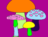 Desenho Cogumelos pintado por Josy