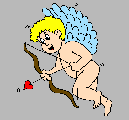 Cupido com grandes asas