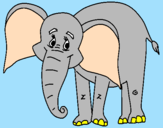 Desenho Elefante feliz pintado por BIEL