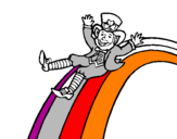 Desenho Duende no arco-íris pintado por andre alegre