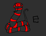 Desenho Serpente pintado por splat