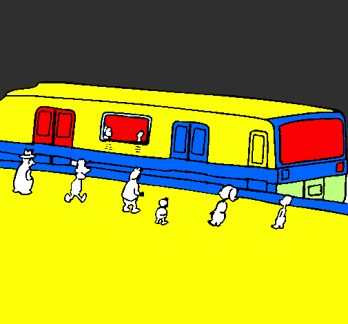 Passageiros à espera do comboio