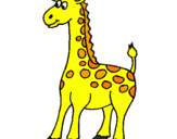 Desenho Girafa pintado por gabriela eu so d  