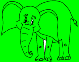 Desenho Elefante feliz pintado por dudu
