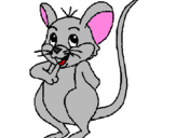 Desenho Rato pintado por gonçalo