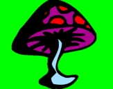 Desenho cogumelo venenoso pintado por rafaela