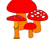 Desenho Cogumelos pintado por Boris
