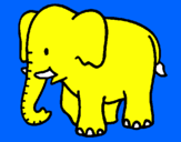 Desenho Elefante bebé pintado por monito