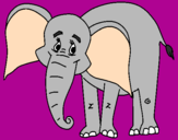 Desenho Elefante feliz pintado por thuco