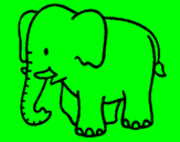 Desenho Elefante bebé pintado por dudu