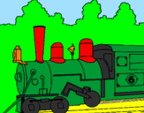 Desenho Locomotiva  pintado por rafaela
