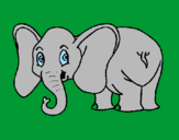 Desenho Elefante pequeno pintado por caiohe