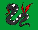 Desenho Serpente com asas pintado por kaiqui