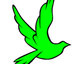 Desenho Pomba da paz a voar pintado por passaro