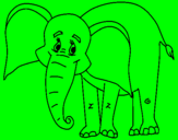 Desenho Elefante feliz pintado por dudu