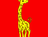 Desenho Girafa pintado por pedro e titia