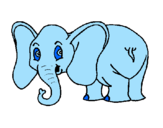 Desenho Elefante pequeno pintado por ayany