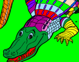 Desenho Crocodilo  pintado por pedro