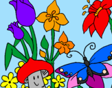 Desenho Fauna e Flora pintado por neia