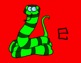 Desenho Serpente pintado por Roger