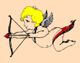 Desenho Cupido a voar pintado por priiúh