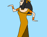 Desenho Bailarina egipcia  pintado por cleopatra