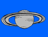 Desenho Saturno pintado por gabriel sousa vicente