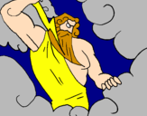 Desenho Zeus pintado por rafael silva