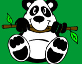 Desenho Urso panda pintado por paloma