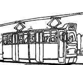 Desenho Eléctrico com passageiros pintado por wel